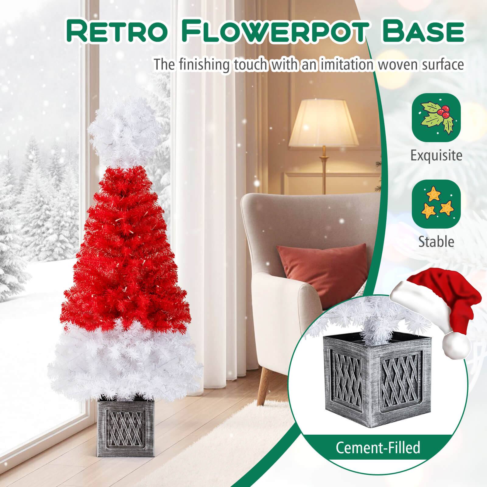 RETRO FLOWER POT BASE  
The finishing touch with an imitation woven surface  

- Exquisite  
- Stable  
- Cement-Filled