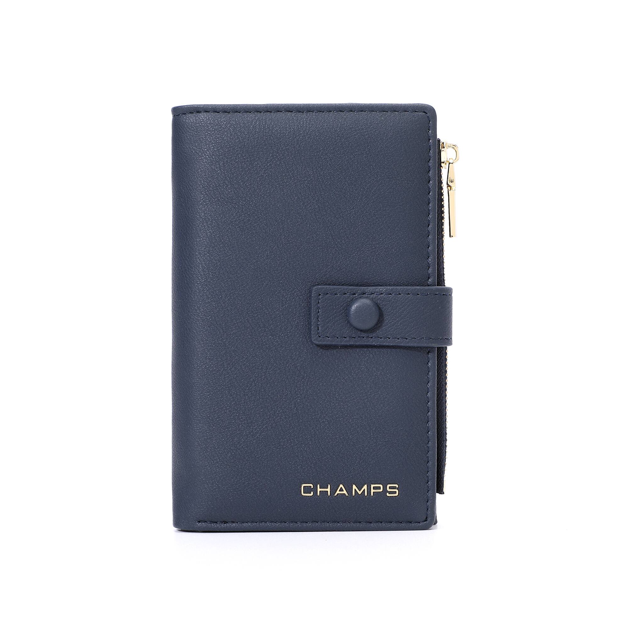 Front. Champs - Iconic Collection Slim Wallet - Navy.