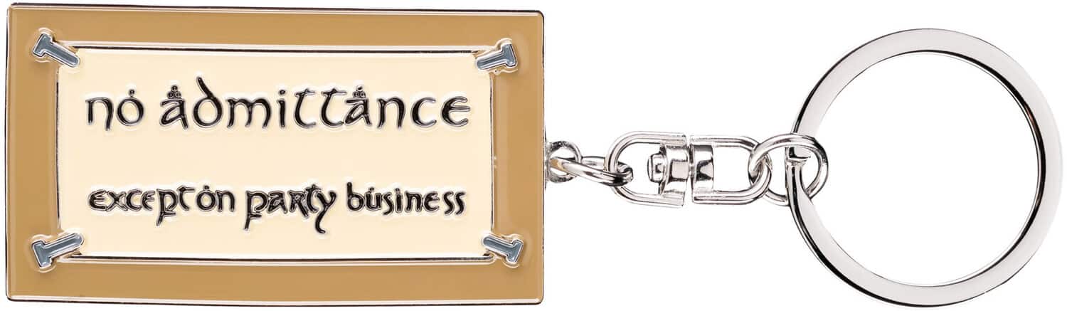 Weta Workshop - The Lord of the Rings Trilogy - No Admittance Sign Enamel Keyring - COLLECTIBLES - Multicolor