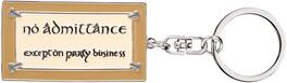 Weta Workshop - The Lord of the Rings Trilogy - No Admittance Sign Enamel Keyring - COLLECTIBLES - Multicolor
