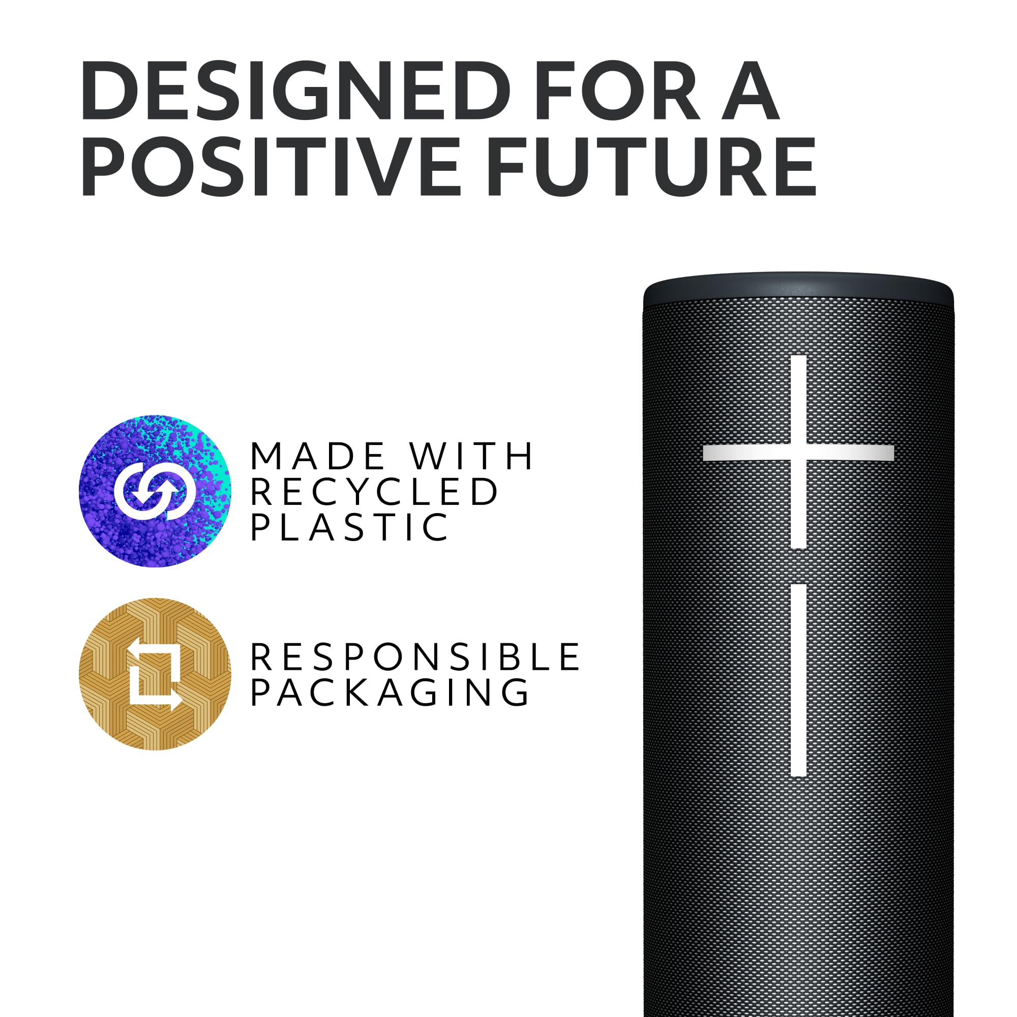 DESIGNED FOR A POSITIVE FUTURE

MADE WITH RECYCLED PLASTIC

RESPONSIBLE PACKAGING