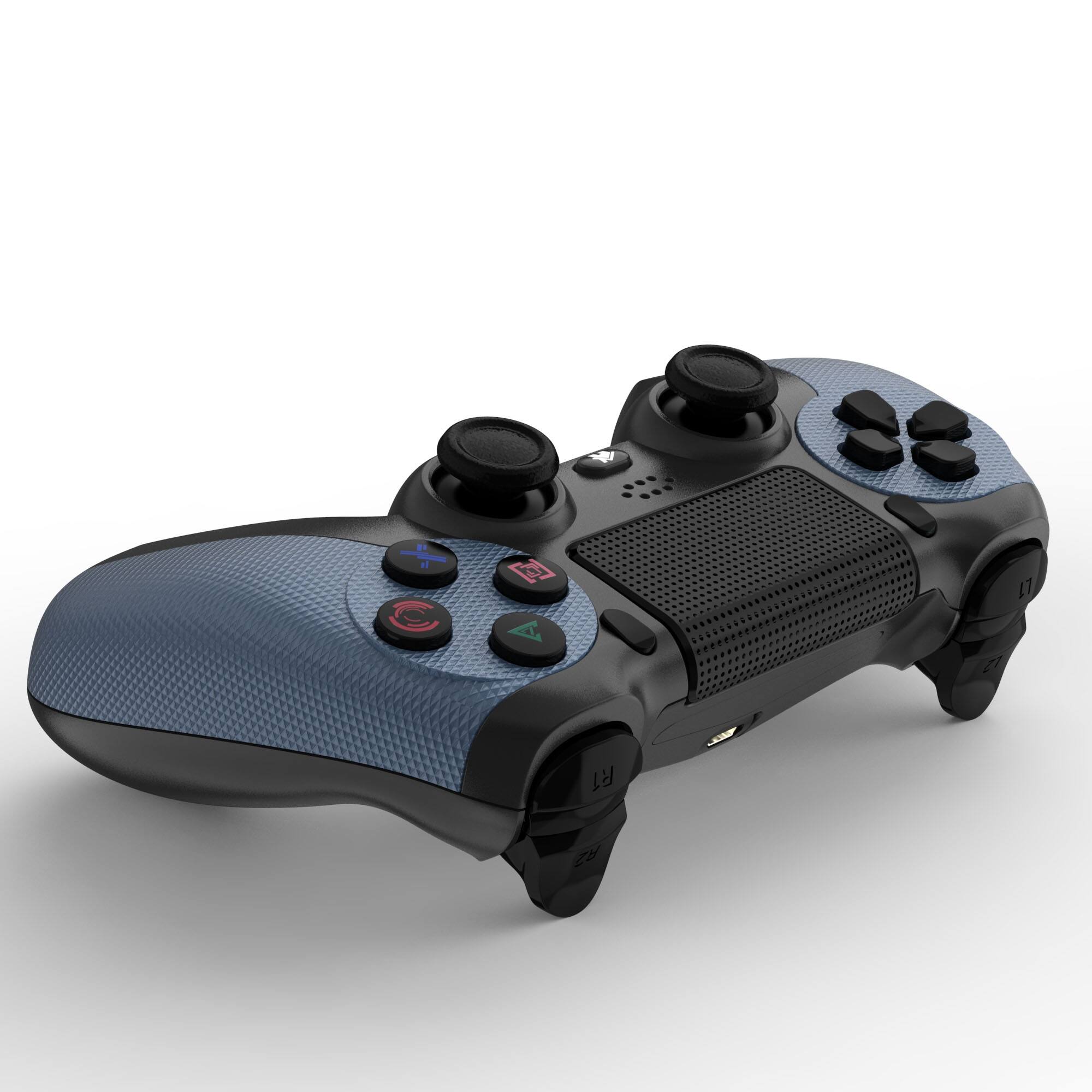 Alt View 3. YONWAY - Wireless Controller, Playstation 4 Remote Game Joystick with Six-Axis Vibration Sensation and Anti-Slip Handle - Blue.