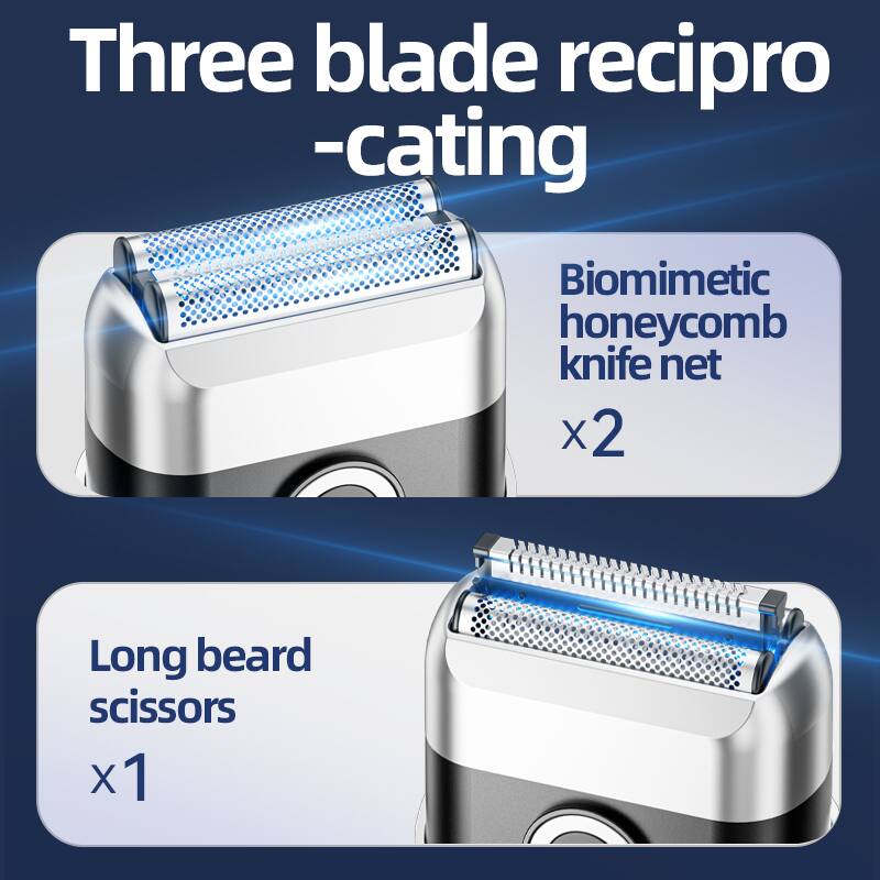 Three blade reciprocating  
Biomimetic honeycomb knife net x2  
Long beard scissors x1