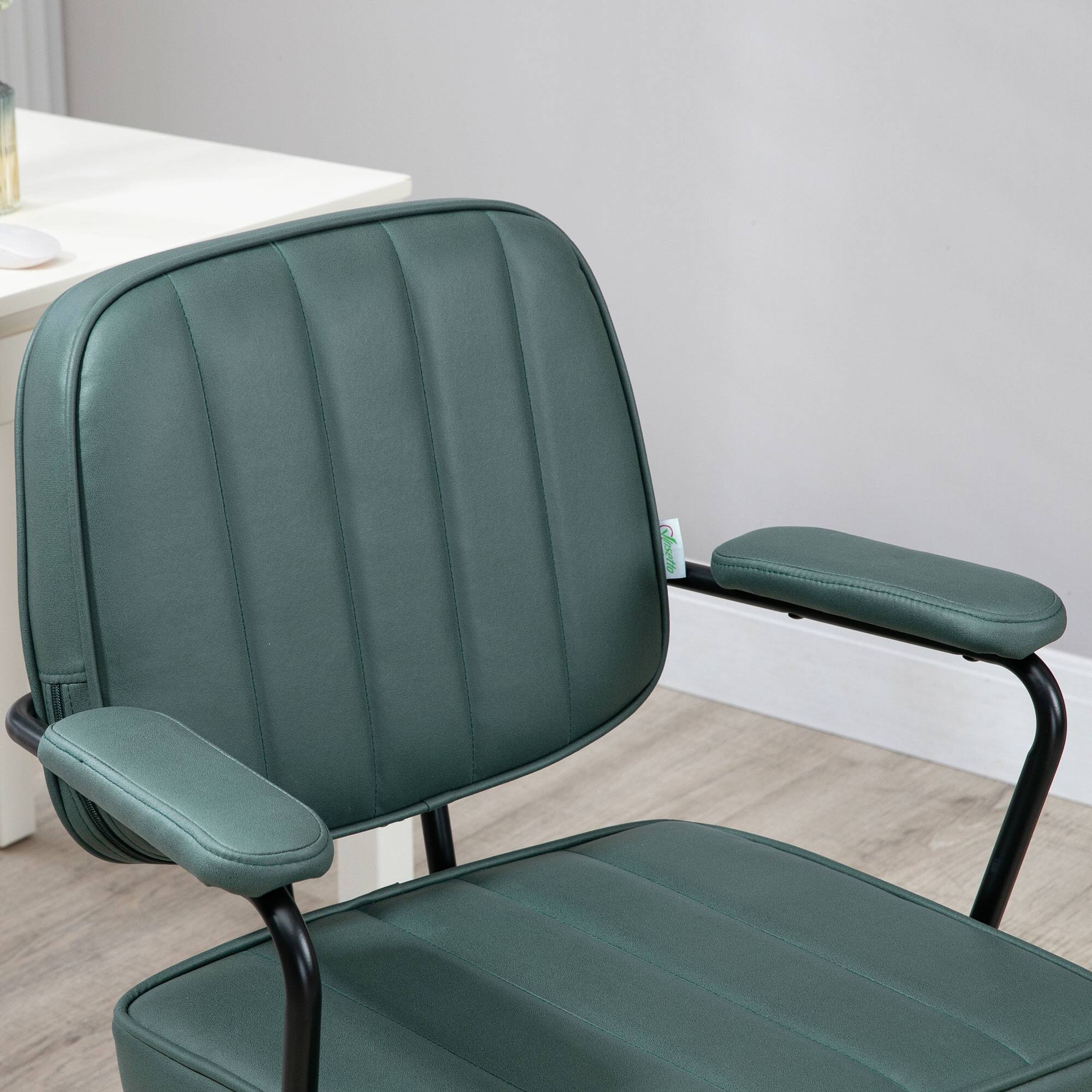 Alt View 7. Vinsetto - Microfiber Computer Desk Chair with Adjustable Height, Tilt - Green.