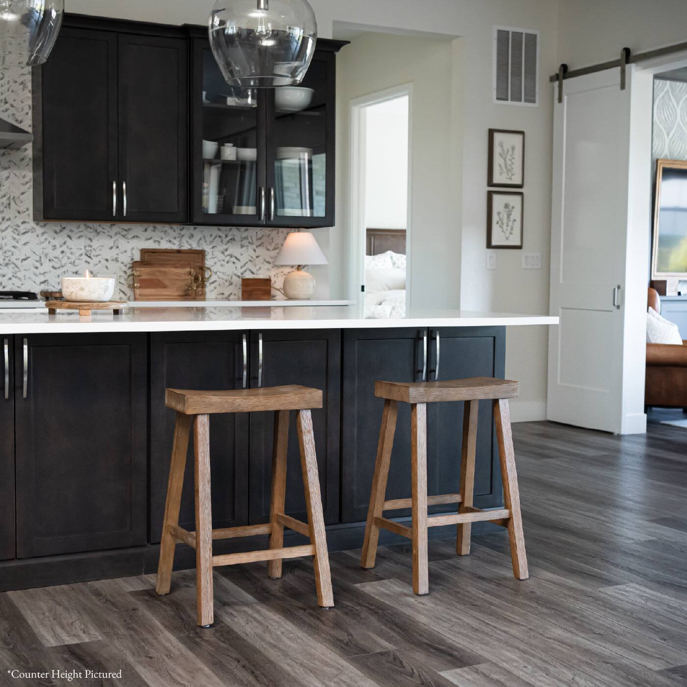 The text on the image reads: "Counter Height Pictured."