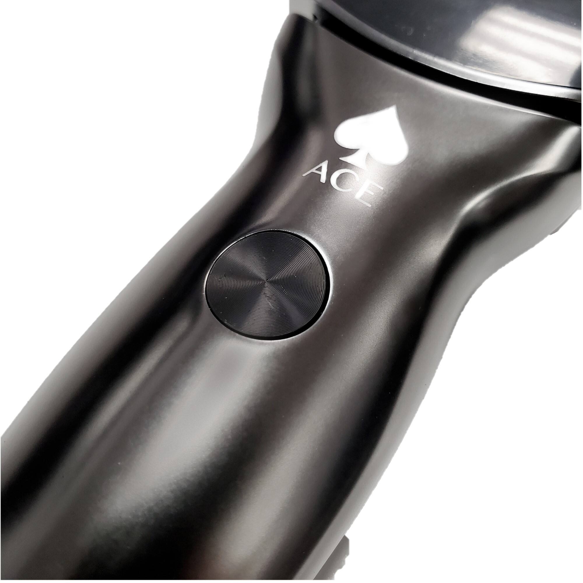 Back. StyleCraft - Ace Electric Wet or Dry Mens Shaver with Integrated Precision Pop-Up Trimmer - Silver.