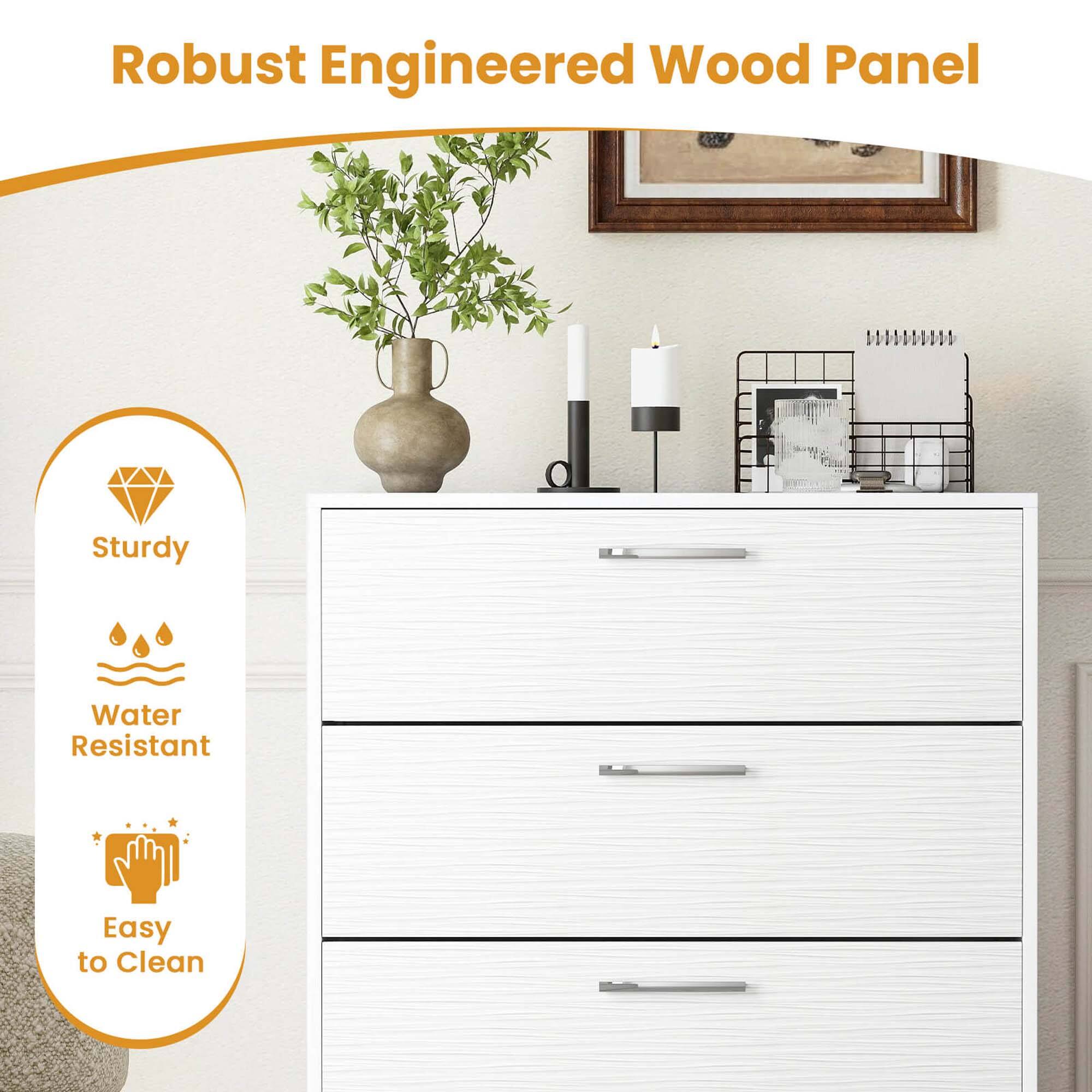 Robust Engineered Wood Panel
Sturdy
Water Resistant
Easy to Clean
