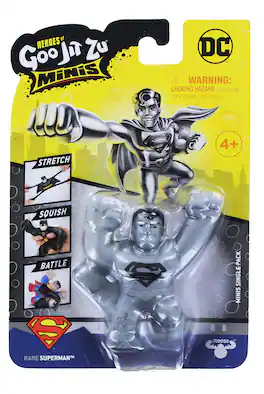 Moose Toys - DC Heroes of Goo Jit Zu Squishy Mini Figure | Metallic Superman - Silver