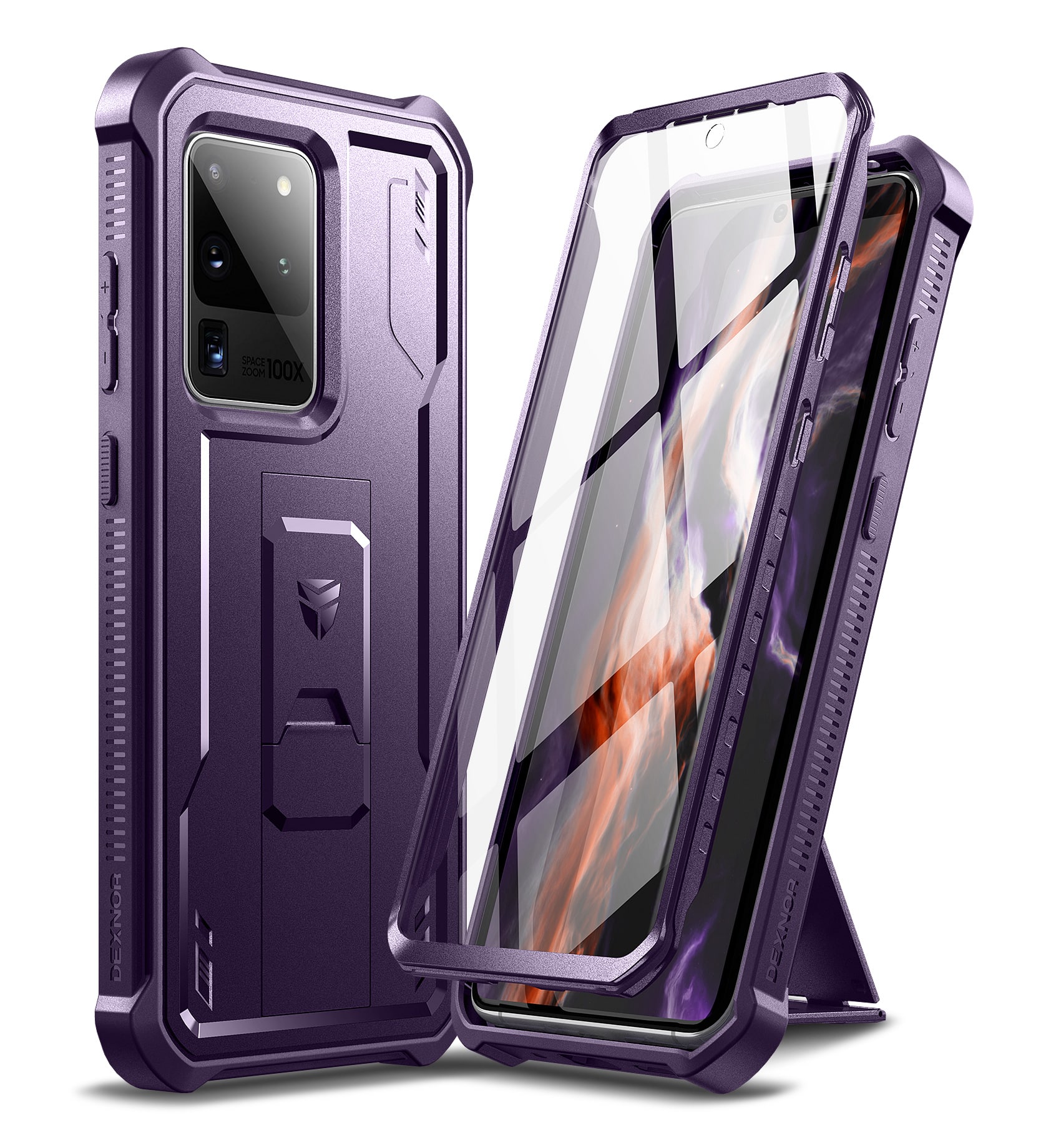 dexnor - Full Body Case for Samsung Galaxy S20 Ultra/6.9 inches Heavy Duty Military Grade Protection Shockproof Protective Cover - Phantom Purple price history on PriceWatchPro