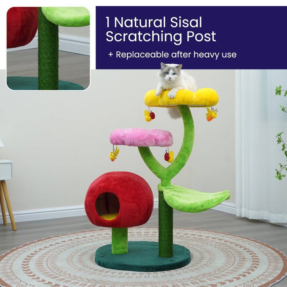 1 Natural Sisal Scratching Post + Replaceable after heavy use