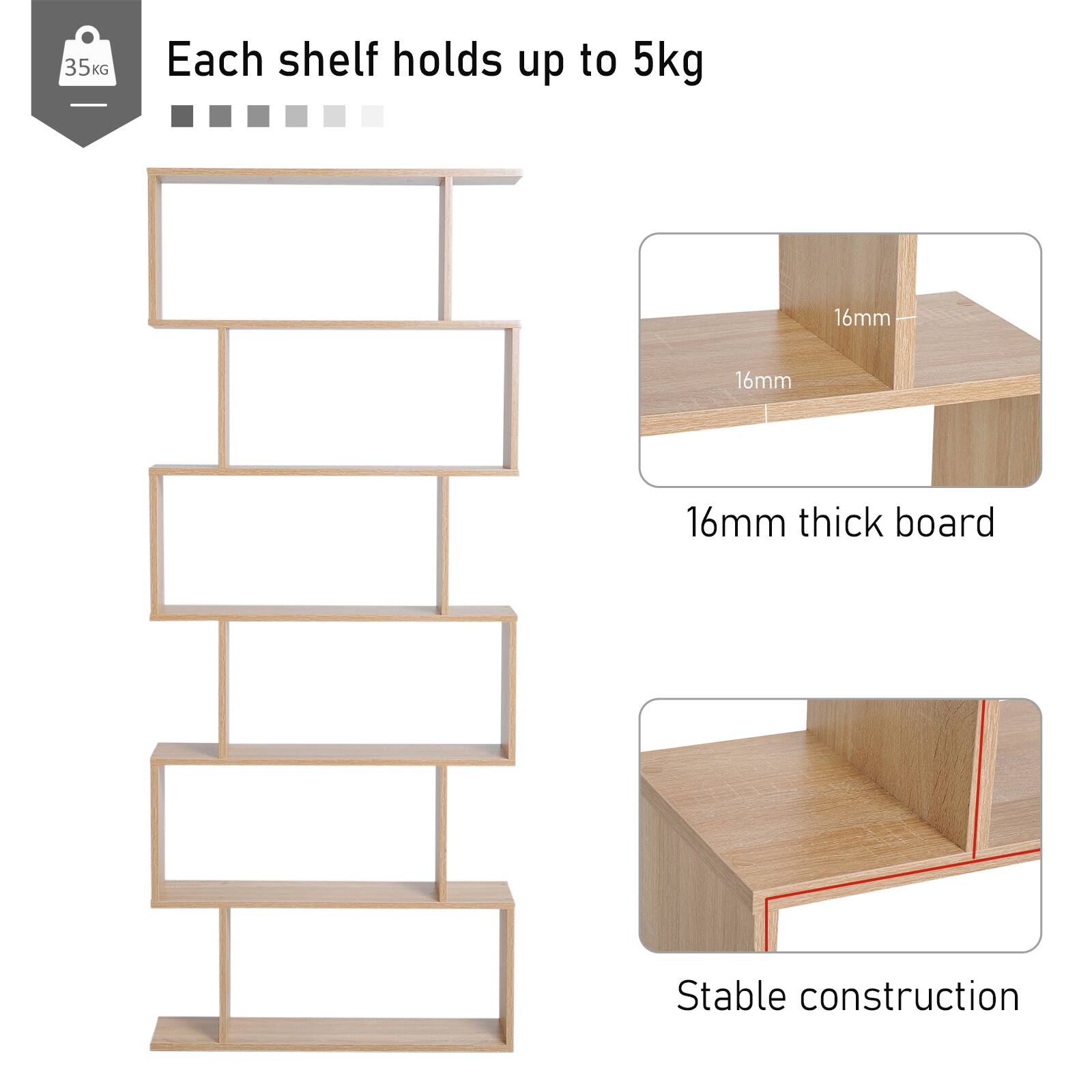 35KG, Each shelf holds up to 5kg, 16mm, 16mm thick board, Stable construction