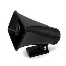 Front. Pyle - Pyle 6" Portable PA Horn Speaker for Indoor/Outdoor Use, 50W Peak Power, Black - Black.