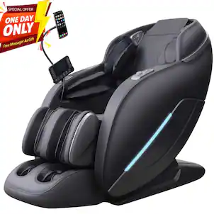 MassaMax - Mythia 2026 Full Body Massage Chair,Zero Gravity with Heat Therapy,Foot Roller Massage - Black