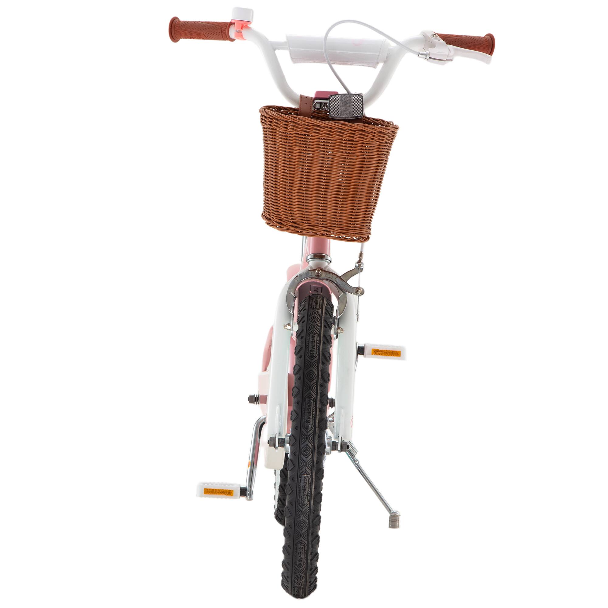 Alt View 2. RoyalBaby - RoyalBaby Princess Girl Kid Outdoor Bicycle 18" with Kickstand, Jenny/Pink-Mint - Pink with Mint.