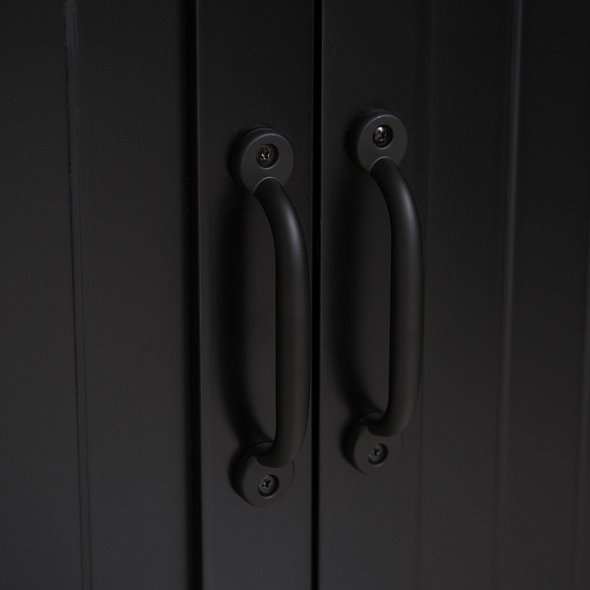 Alt View 7. Homcom - 48.5"  Kitchen Pantry Cabinet, Compact Farmhouse Storage Cabinet Organizer with 2 Adjustable Shelves and 4 Doors - Grey.