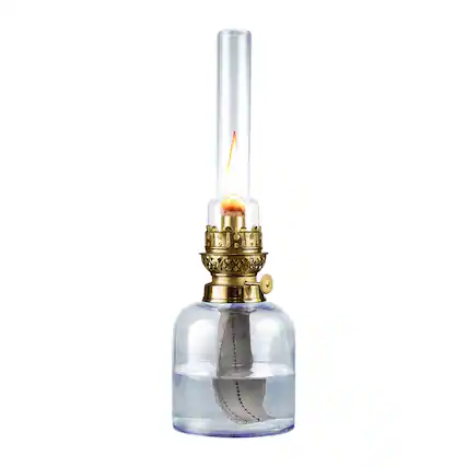 Front. Kings County Tools - 15.5in Glass Oil Lamp.