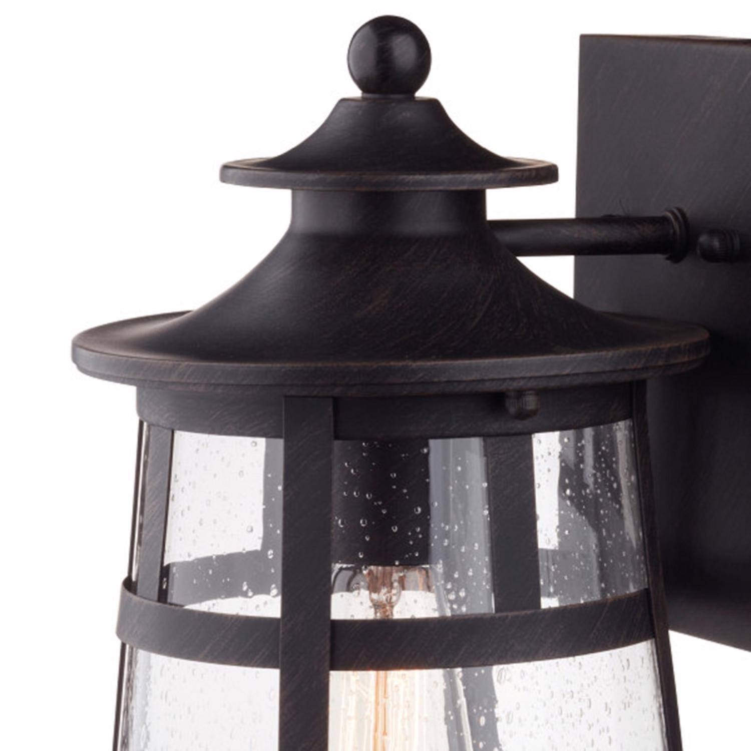 Left. Globe Electric - Globe Electric Vintage 1-Light Natural Bronze Ezekiel Wall Sconce.