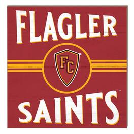 Jardine - Flagler Saints 10" x 10" Retro Team Sign - Red