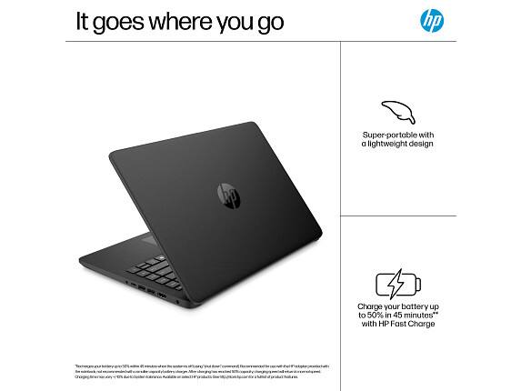 It goes where you go

hp

Super-portable with a lightweight design

Charge your battery up to 50% in 45 minutes* with HP Fast Charge
