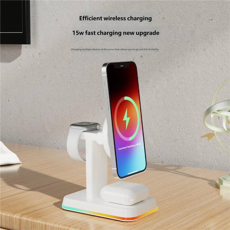 Efficient wireless charging  
15w fast charging new upgrade  

Charging multiple devices at the same time allows you to go out full of vitality  

Current battery 49%