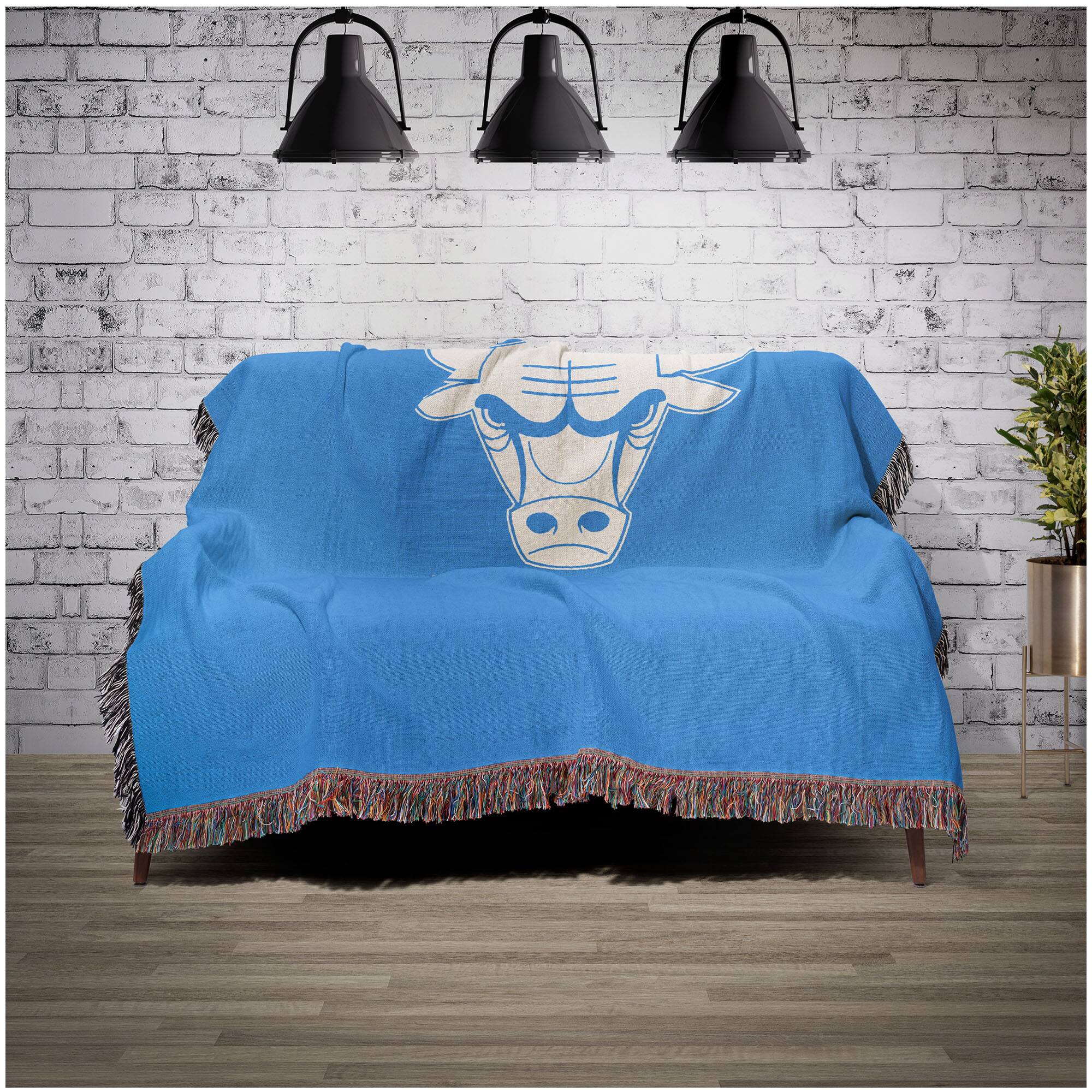 Alt View 1. Chad & Jake - Chicago Bulls Woven Blanket - Blue.