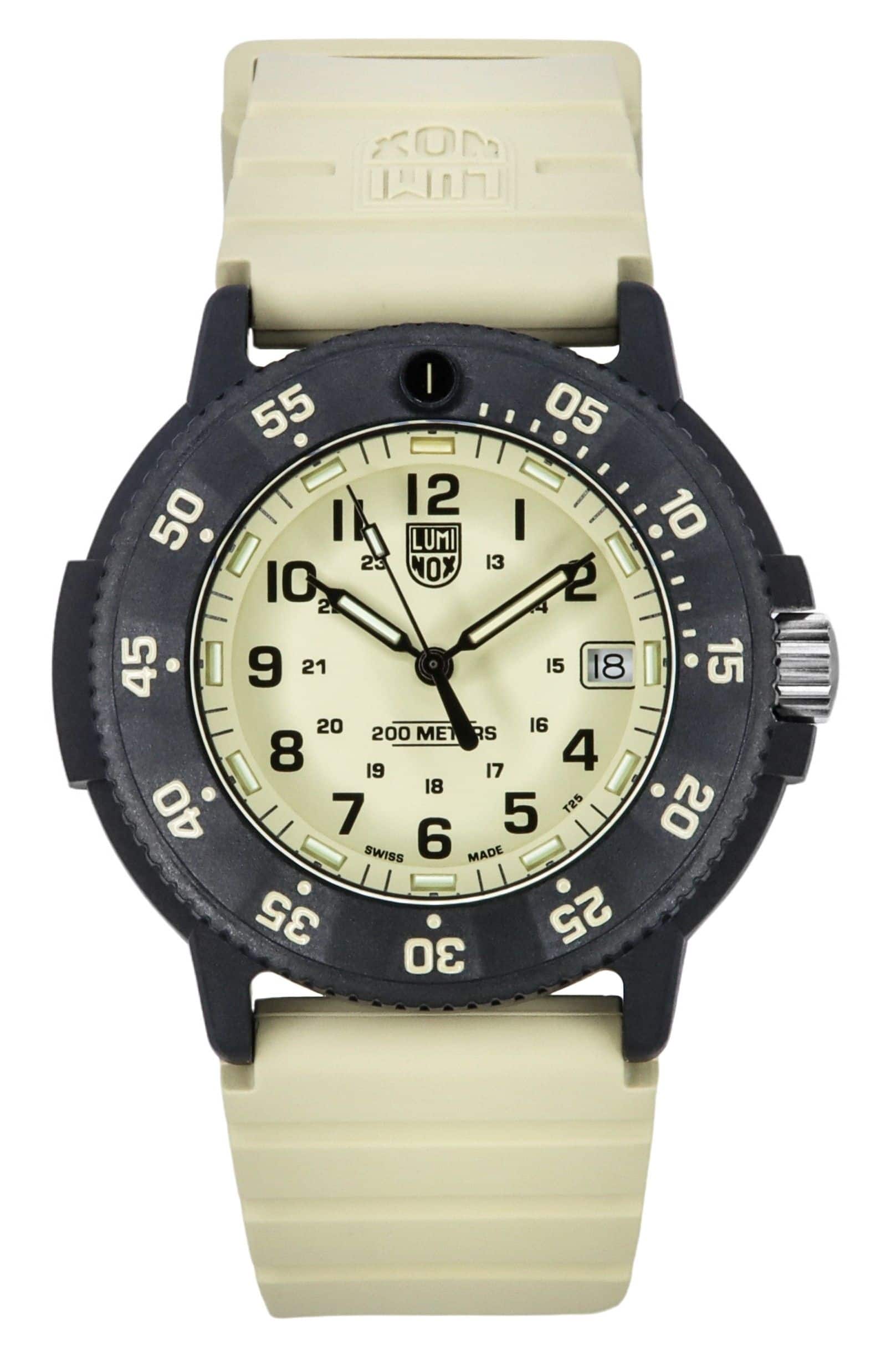 Luminox - Original Navy Seal EVO Rubber Strap Dial Quartz Diver's XS.3010.EVO.S 200M Men's Watch - Beige