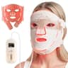 Renpho - Red Light Therapy Mask for Face, 324 LEDs & 3 Light Modes, 850NM Infrared Portable Face Mask with Remote at Home - Gold