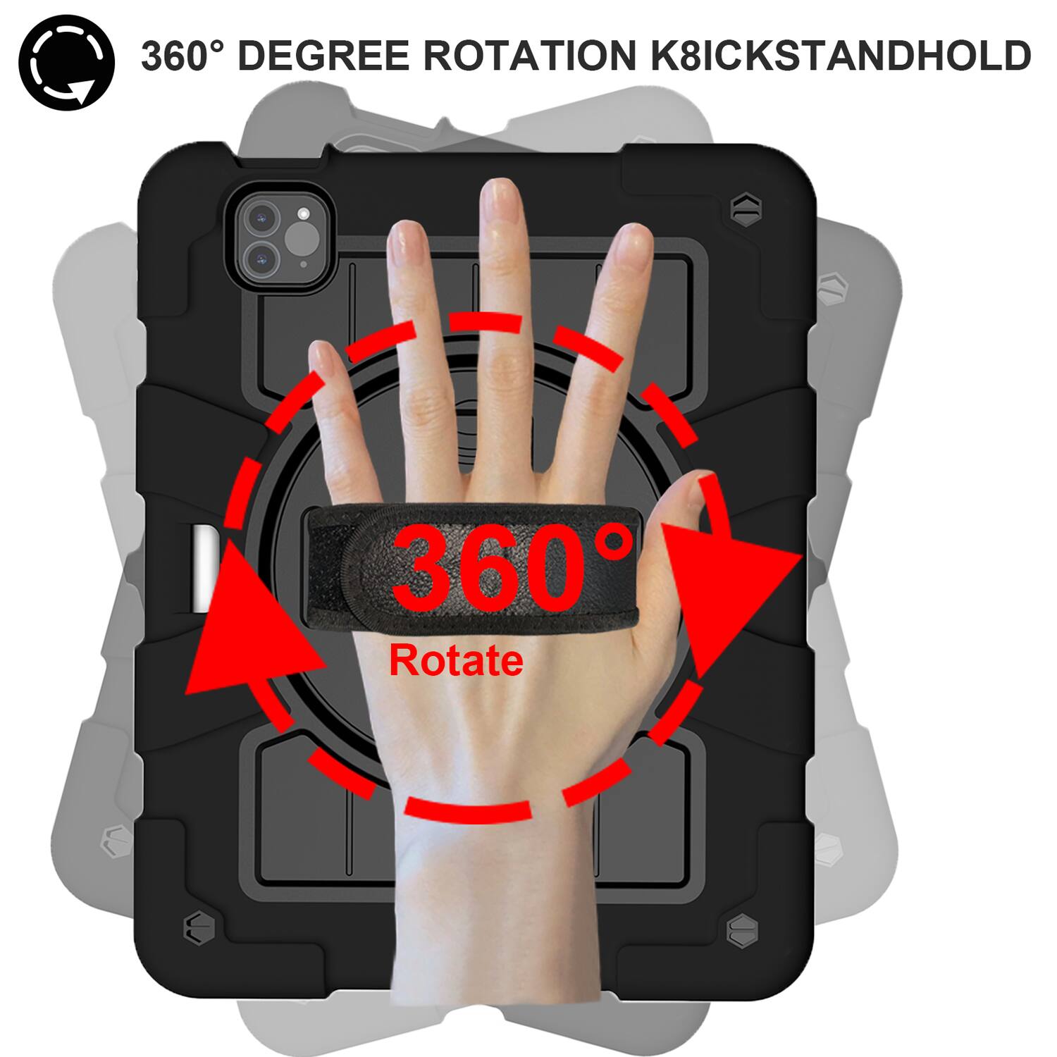 360° DEGREE ROTATION K8ICKSTANDHOLD

360°
Rotate