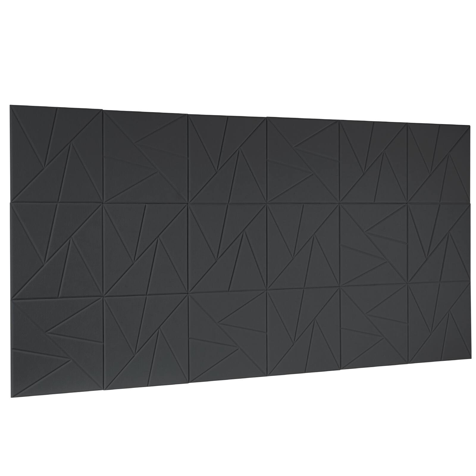 Alt View 5. VEVOR - 18 Pack Acoustic Panels with Self Adhesive, 11.8 x 11.8 x 0.4 inch Sound Proof Foam Panels, Polyester Fiber Soundproof - Black.