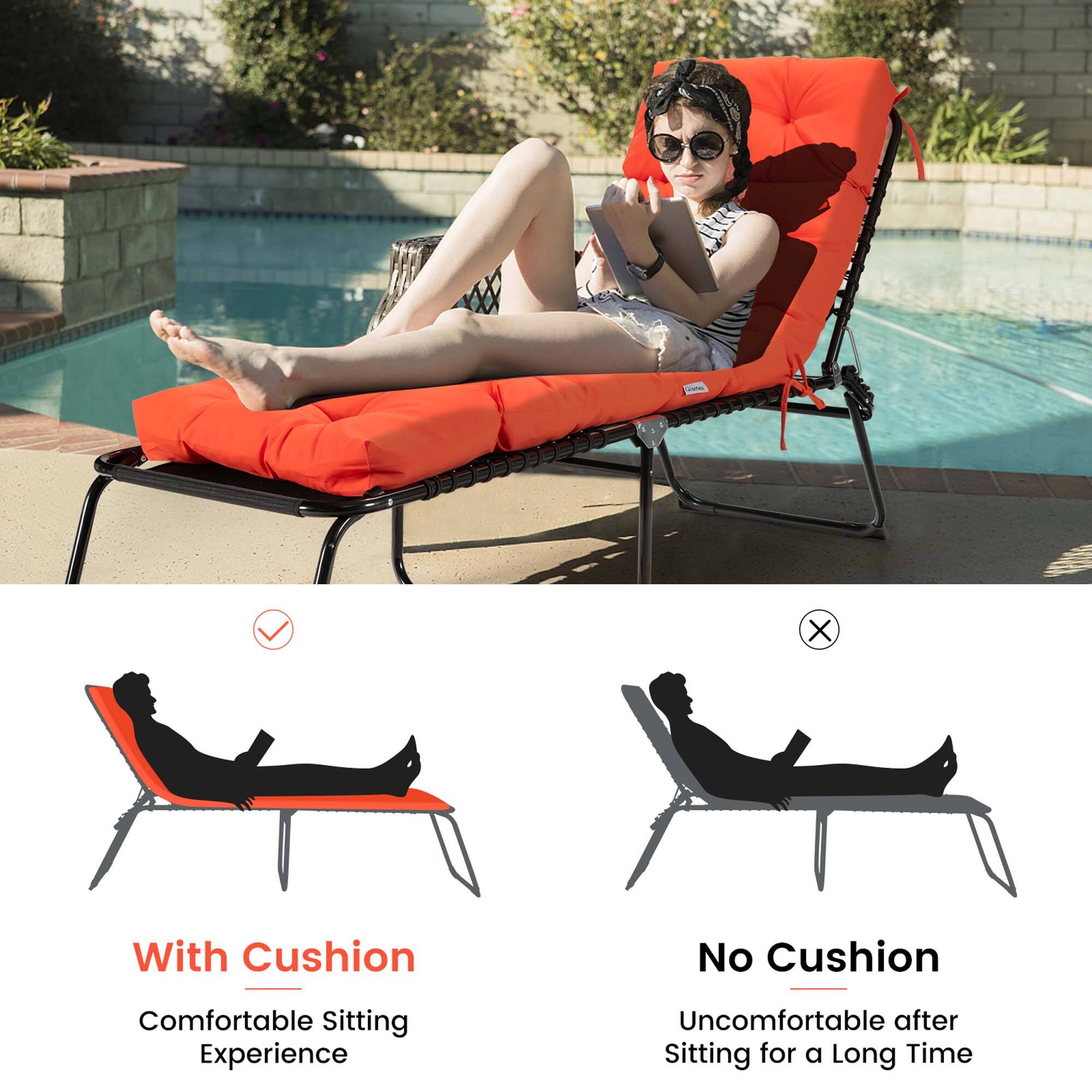 With Cushion  
Comfortable Sitting Experience  

No Cushion  
Uncomfortable after Sitting for a Long Time