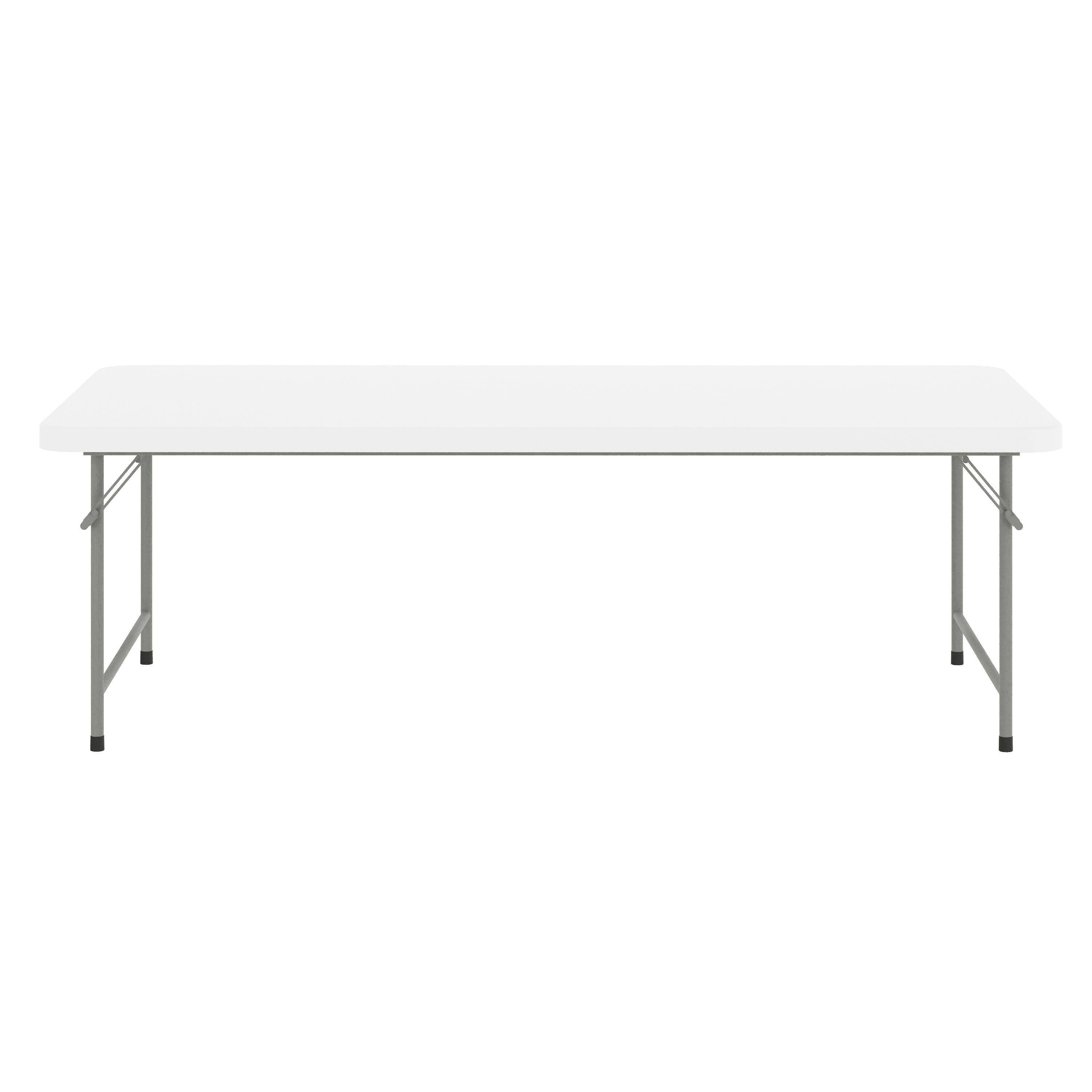 Alt View 10. Emma + Oliver - 4.93-Foot Kid's Plastic Folding Activity Table - Play Table - Granite White.