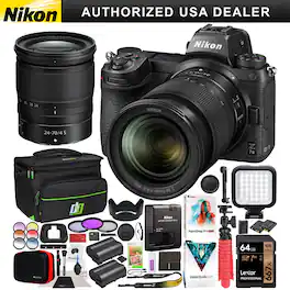 Nikon - Z7II Mirrorless Camera Body Full Frame FX-Format + 24-70mm f/4 S Lens Kit Bundle