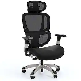 Staples - Hyken Pro Ergonomic Fabric Swivel Task Chair (ST63228) - Black
