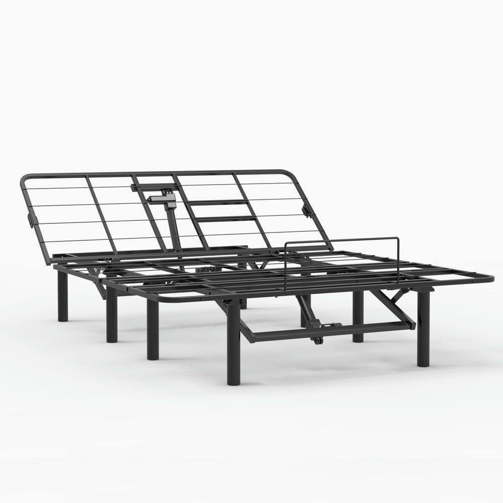 Alt View 5. Kadyn - Adjustable Bed Base Frame Head and Foot Incline Quiet Motor Queen Size Zero Gravity, Dual USB A+C Ports, Remote Control - Black.