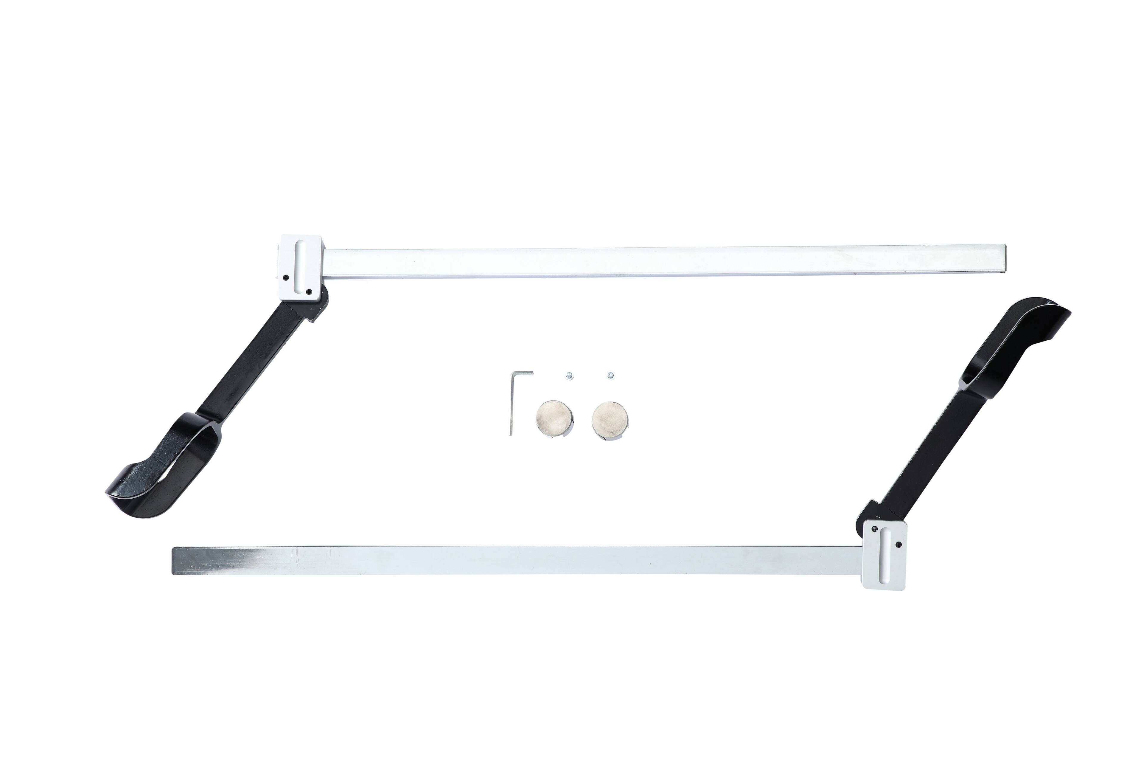 Angle. Viva Comfort - Stirrups for Grande Steel Exam Table - Silver.