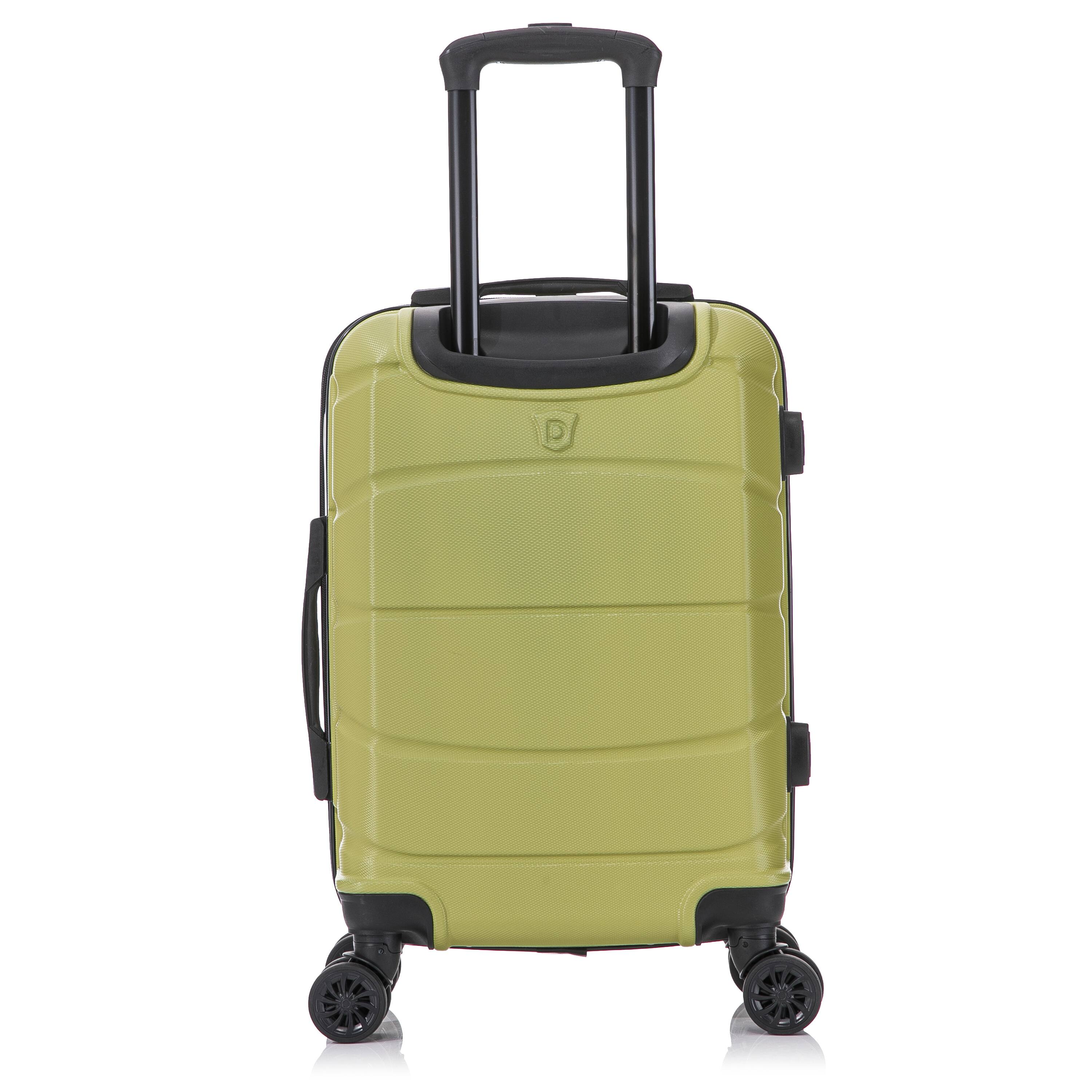 Back. DUKAP - Sense Lightweight Hardside Spinner Luggage 20" Carry-On - GREEN.
