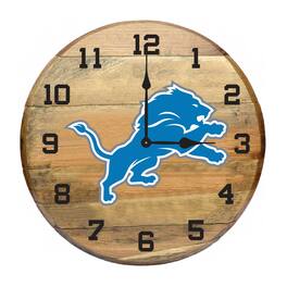 Imperial - Detroit Lions Oak Barrel Clock - Multicolor