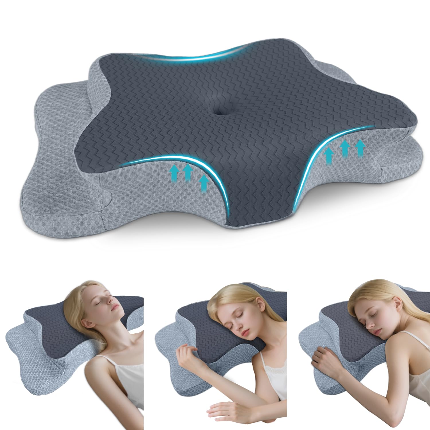 Grey&grey Queen Size-24.8''Lx14.96''Wx5.78''H