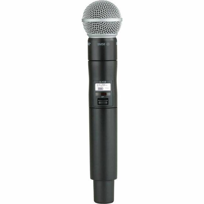 Shure - ULXD2/SM58 Digital Handheld Transmitter with SM58 Capsule - 470 MHz to 534 MHz Operating Frequency - 30 Hz to 20