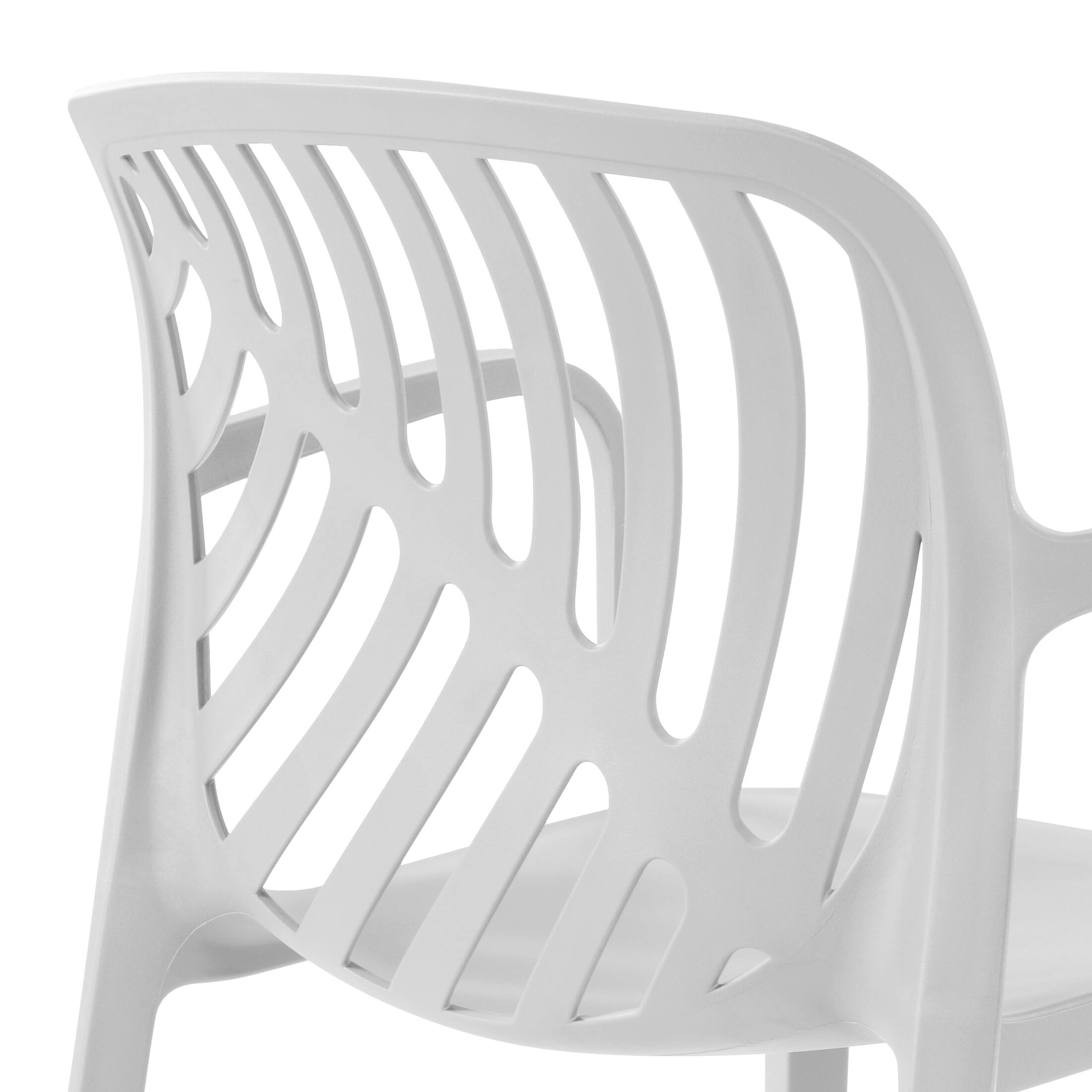 Alt View 1. WestinTrends - WestinTrends Playa Outdoor Modern Stackable Patio Dining Armchairs (Set of 2) - Gray.