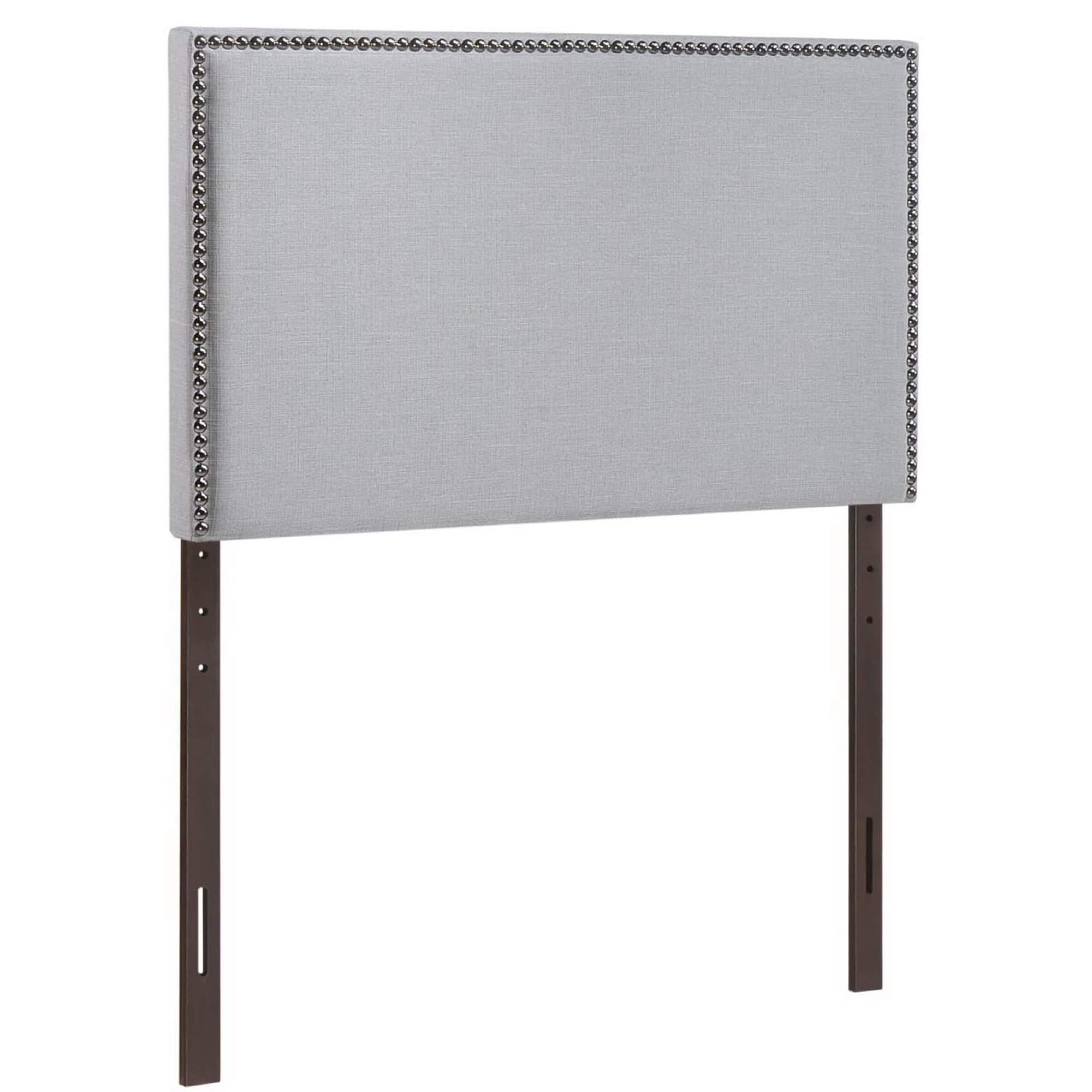 Region Nailhead Upholstered Twin Headboard by Modway - Gray