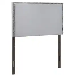 Region Nailhead Upholstered Twin Headboard by Modway - Gray