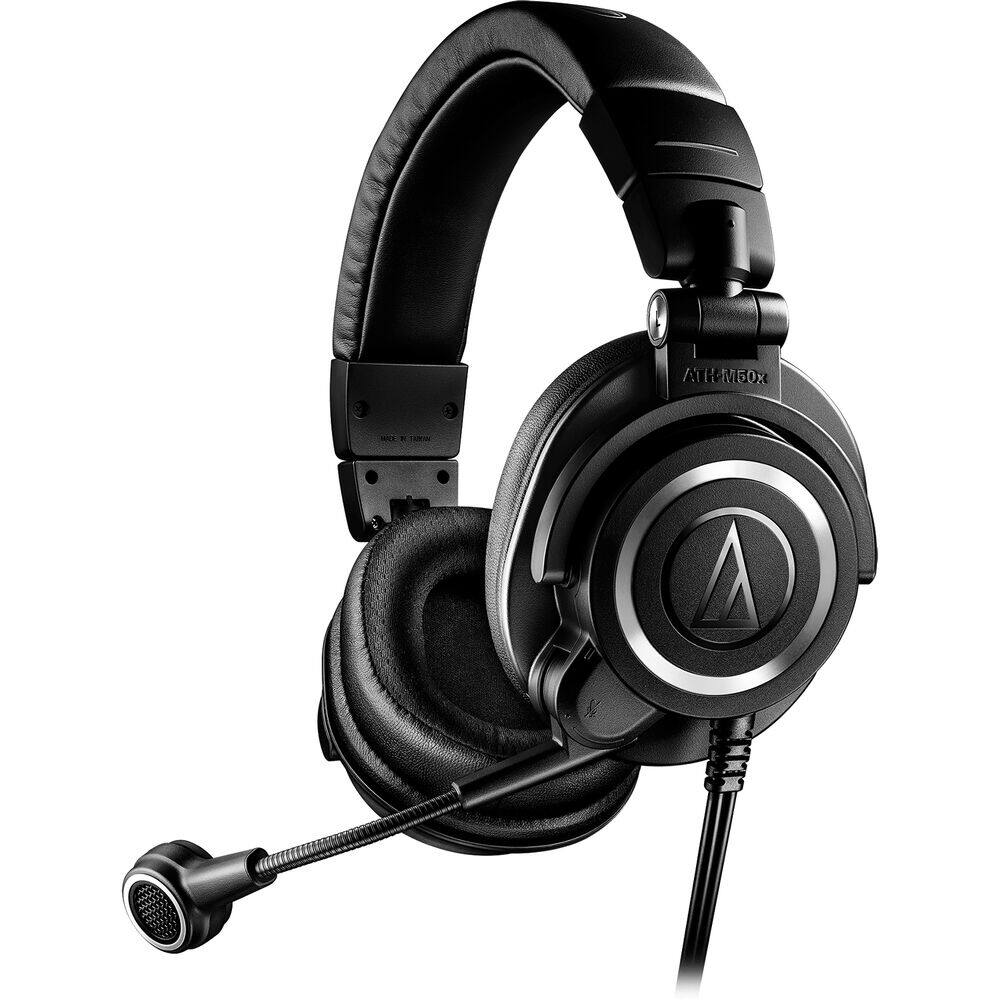 Alt View 2. Audio-Technica - Audio-Technica ATH-M50xSTS XLR StreamSet Streaming Headset, Headphone stand.