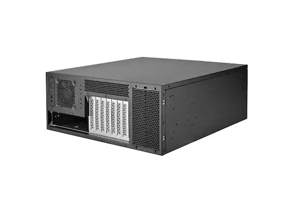 Front. SilverStone - SilverStone RM46-502-I 4U Rackmount Chassis w/Front Access Slots - Silver.