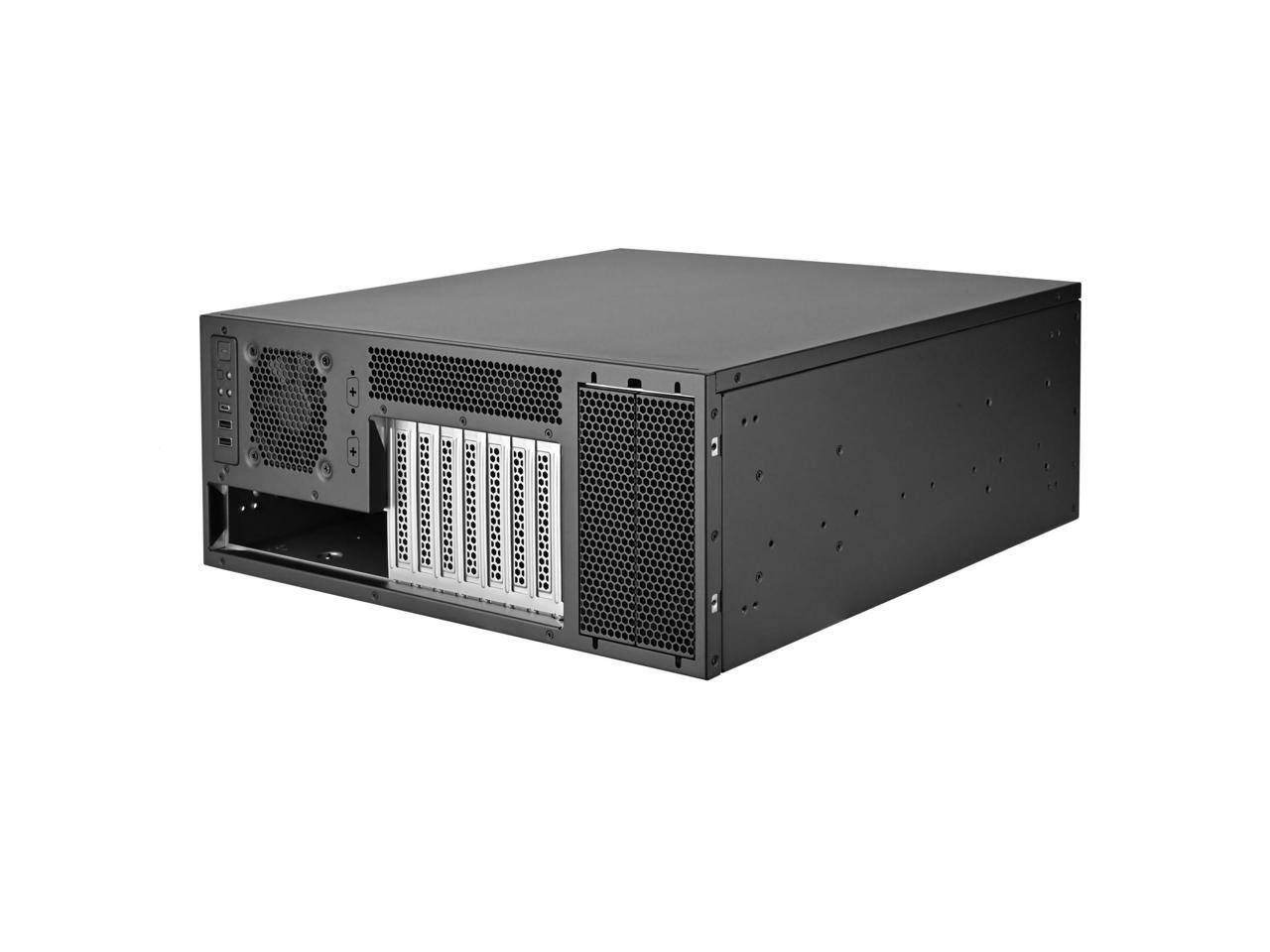 Front. SilverStone - SilverStone RM46-502-I 4U Rackmount Chassis w/Front Access Slots - Silver.