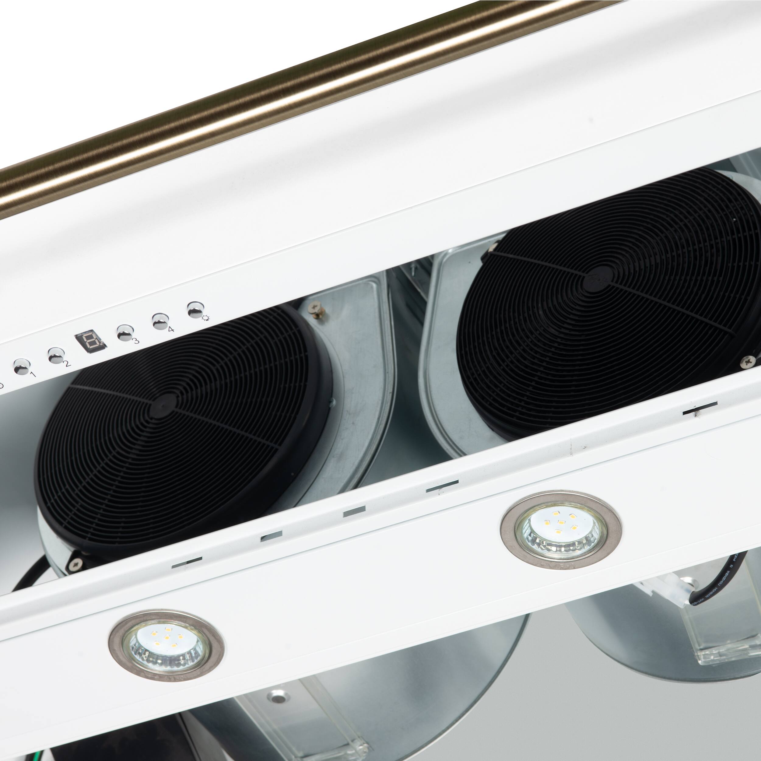 Alt View 2. Forno Appliances - Aria 48 in. Convertible Wall-Mounted Range Hood - White.