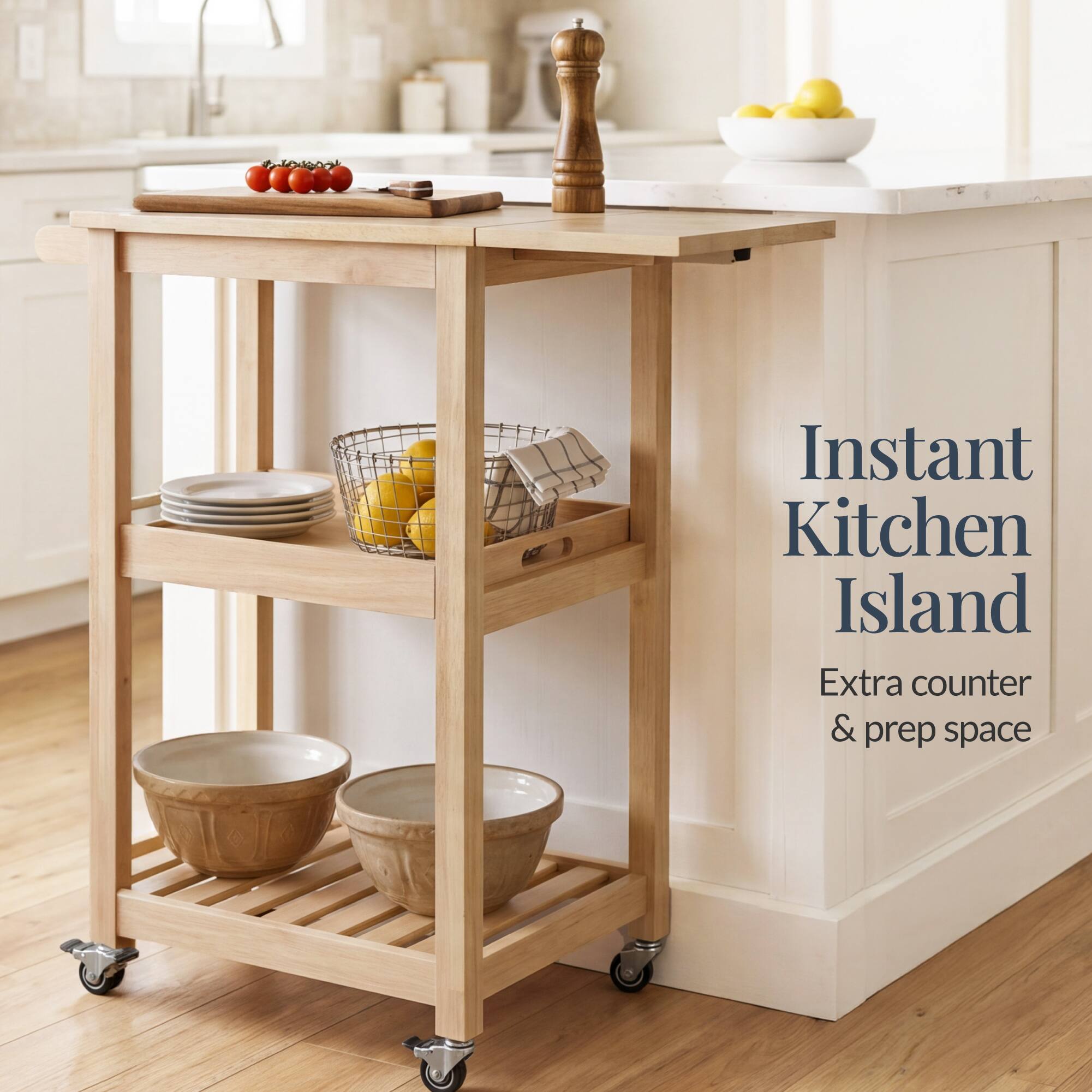 Instant Kitchen Island  
Extra counter & prep space