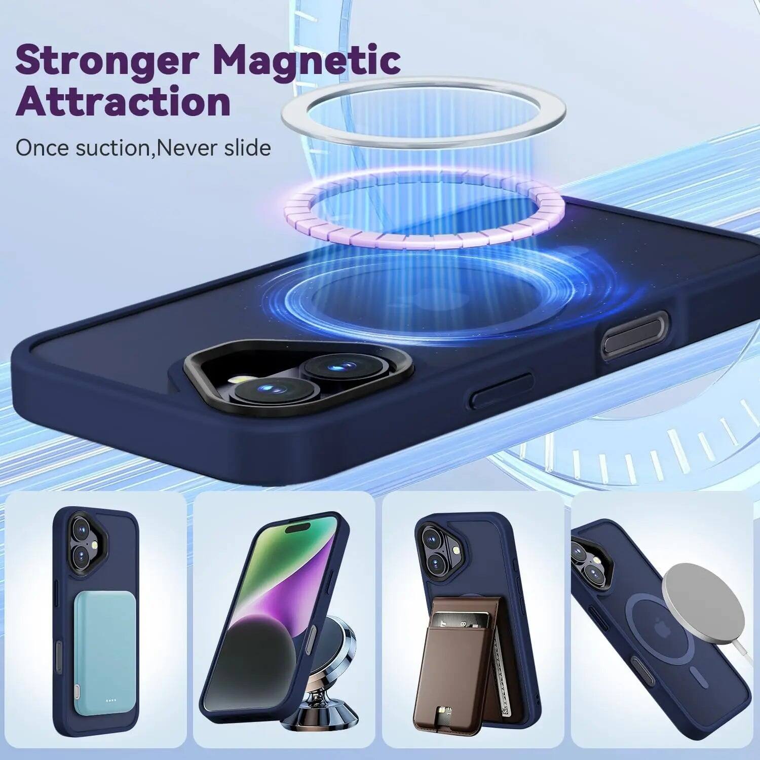 Stronger Magnetic Attraction  
Once suction, Never slide