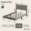 Product Size:

* 4.5" 54" 1100 lbs
* 5.1" 10"-12.5" 39.4"-41.9"
* 11.4" 54" 75"
* King Size: 80" x 76.5" x 39.4"-41.9"
* Queen Size: 80" x 60.5" x 39.4"-41.9"
* Full Size: 75" x 54"
* Twin Size: 75" x 39.5" x 39.4"-41.9"

UNIT: INCH