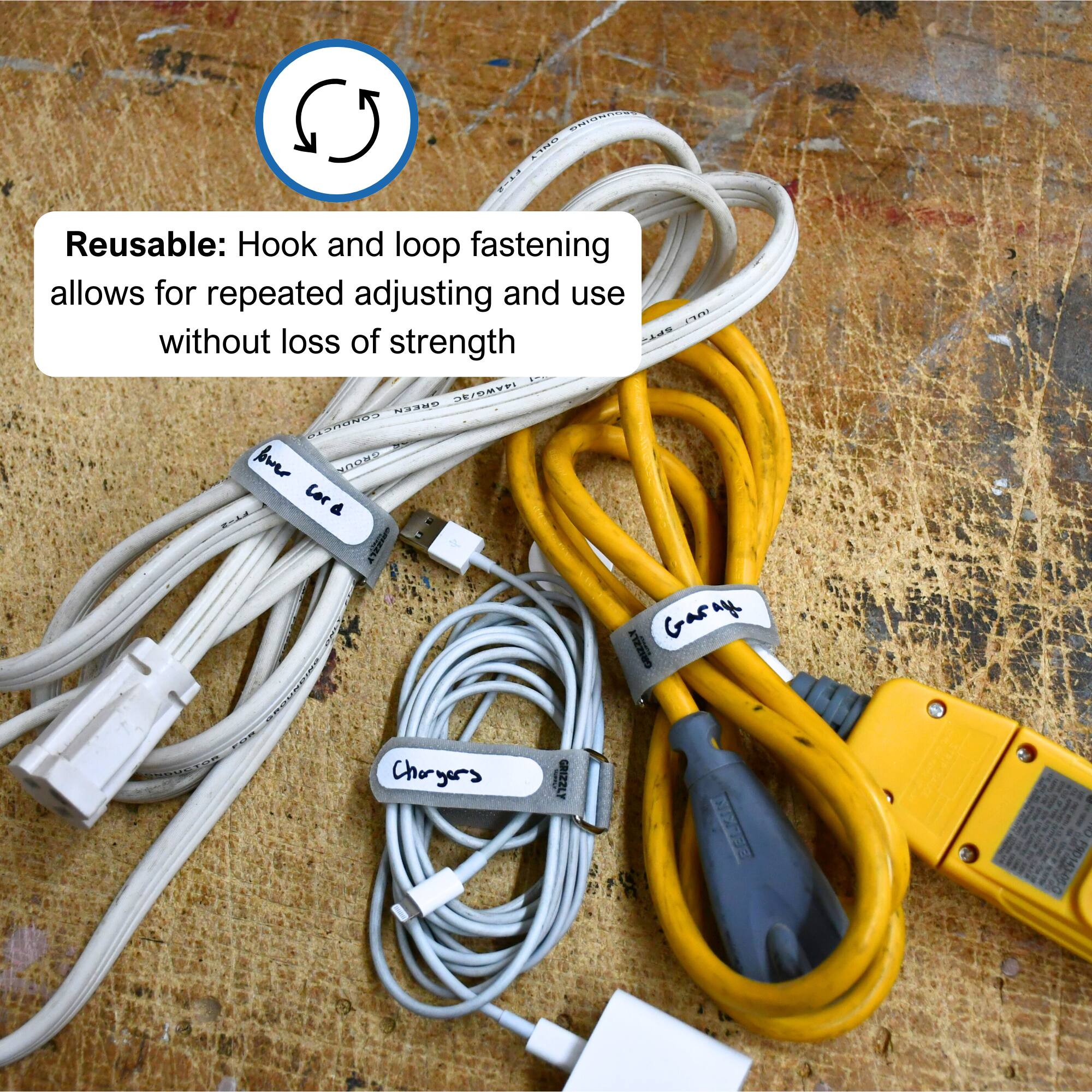 Reusable: Hook and loop fastening allows for repeated adjusting and use without loss of strength